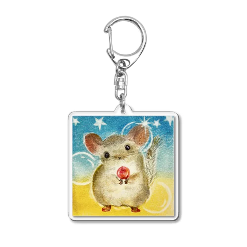 チンチラ黍之丞パステル調バージョン Acrylic Key Chain