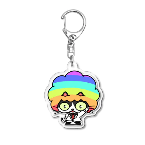 アフロヌコ Acrylic Key Chain
