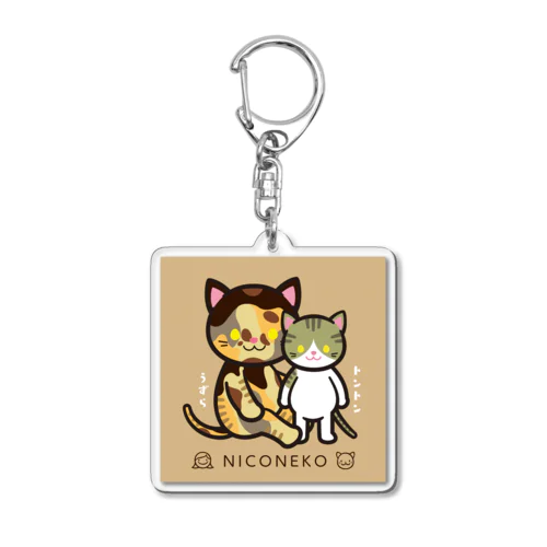 うずら・トントン親子キーホルダー Acrylic Key Chain