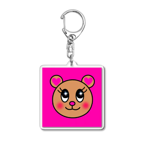 ピンクのくまちゃん Acrylic Key Chain
