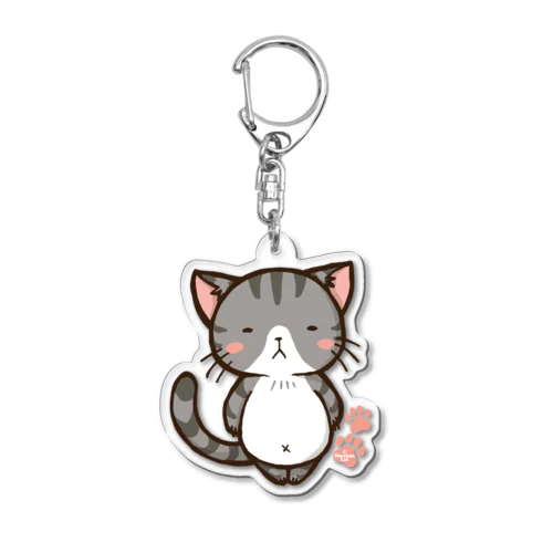 【ろくすけ】のほほんネコさん【猫アクリルキーホルダー】 Acrylic Key Chain