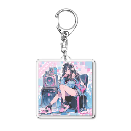 Music makes me happy! キーホルダー Acrylic Key Chain