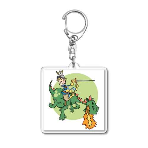 ドラゴン騎士のイラストグッズ Acrylic Key Chain