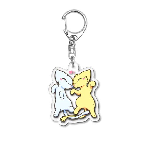 なかよし♡【ニャン&ニャン】 Acrylic Key Chain