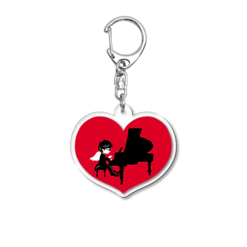 ピアノマン_HEART Acrylic Key Chain