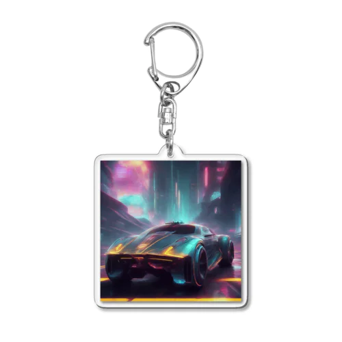 サイバーパンクな車 Acrylic Key Chain