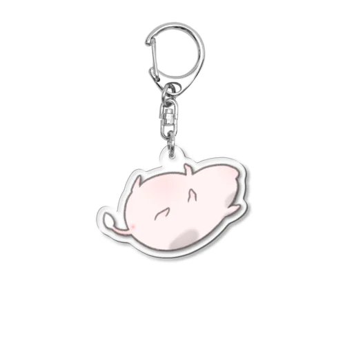 仰向けしらたまちゃん  Acrylic Key Chain
