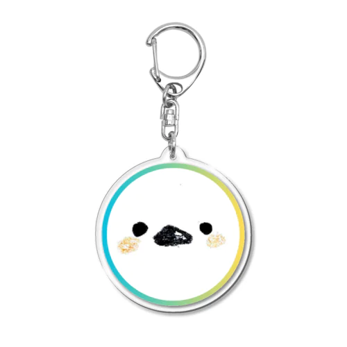 大富豪になりたいトリ(まんまる) Acrylic Key Chain