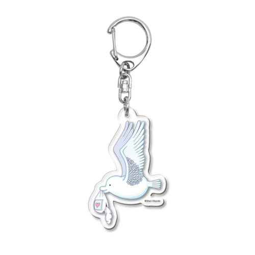 やさしい鳥キーホルダー Acrylic Key Chain
