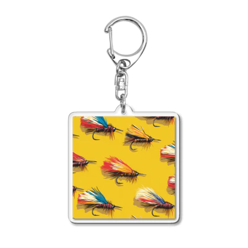 カラフルフライ・パターン Acrylic Key Chain