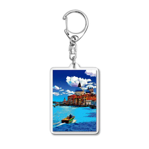 イタリア カナル・グランデの彩り Acrylic Key Chain
