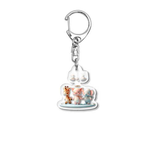 Cute Pig Angel "PoPo"   SN013 Acrylic Key Chain