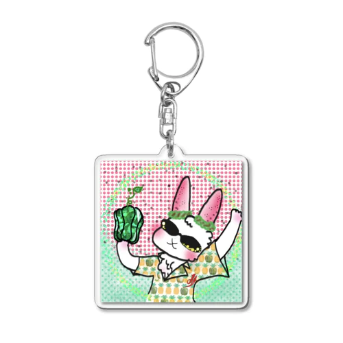 8月うさぴー Acrylic Key Chain