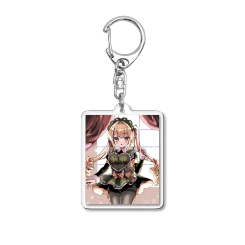 緑メイドちゃんのアクリルキーホルダー Acrylic Key Chain