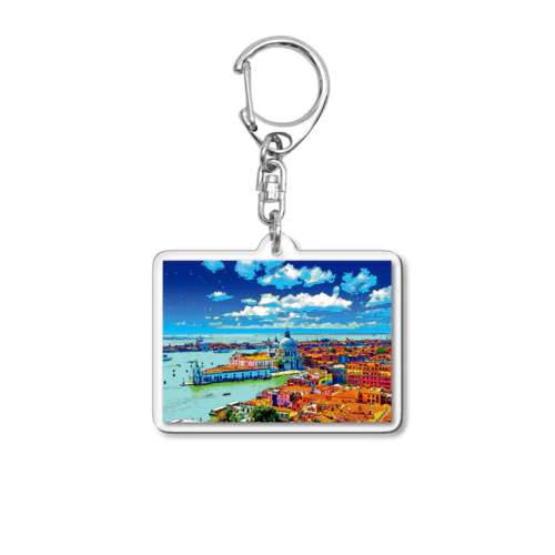 イタリア ヴェネツィアの夏の日 Acrylic Key Chain