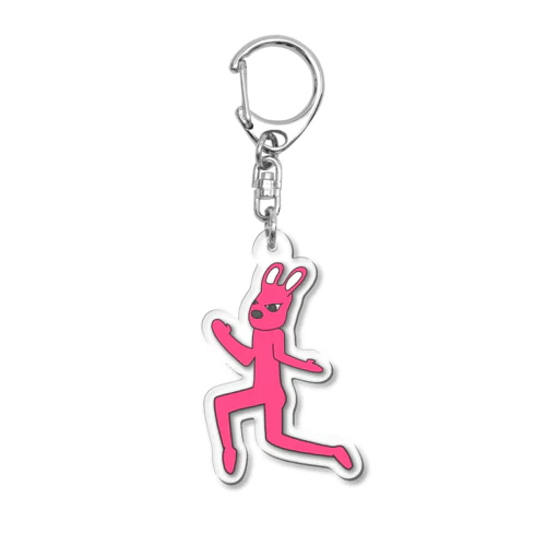 小走りウサギ Acrylic Key Chain