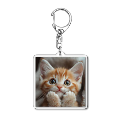 頬杖ポーズ Acrylic Key Chain