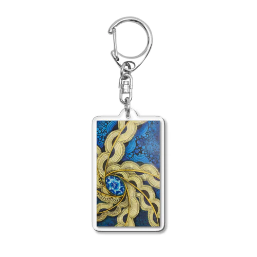 青色 Acrylic Key Chain