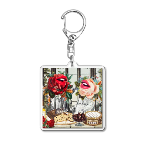 薔薇のランチ Acrylic Key Chain