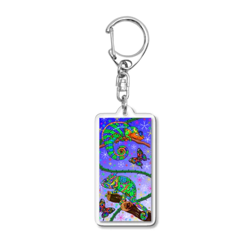 2匹のカメレオンの奇跡 Acrylic Key Chain