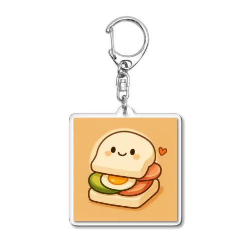 しろパンさんの三色サンド Acrylic Key Chain