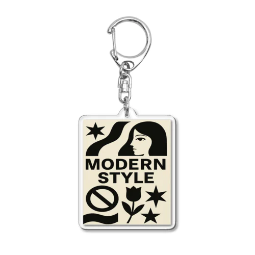 Monochrome Mode Tシャツ Acrylic Key Chain