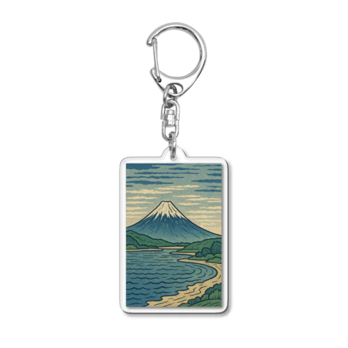 蒼天の富士 Acrylic Key Chain