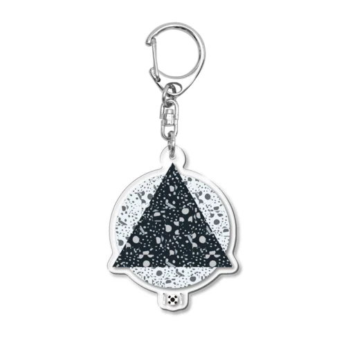 ドットコラージュ ブラックトライアングル&ホワイトサークル Acrylic Key Chain
