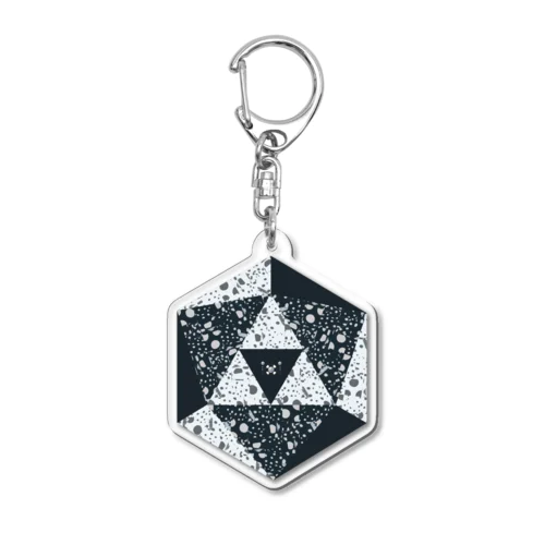 ドットコラージュ 多面体 Acrylic Key Chain