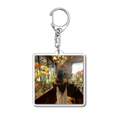 🌼花に囲まれるらんぜ🌼 Acrylic Key Chain