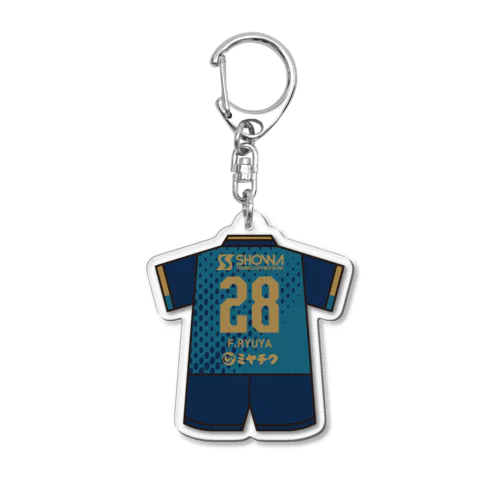 #28 福島竜弥 ユニフォーム背中 Acrylic Key Chain