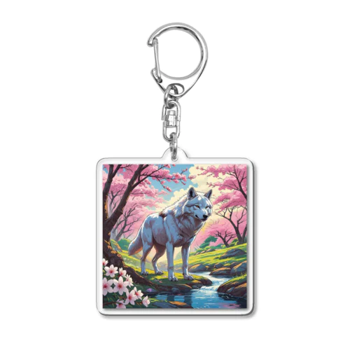 Wolfdog Acrylic Key Chain