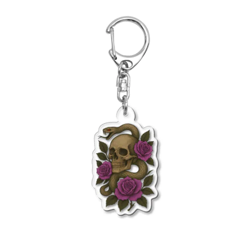 "Serpent Bloom" Acrylic Key Chain