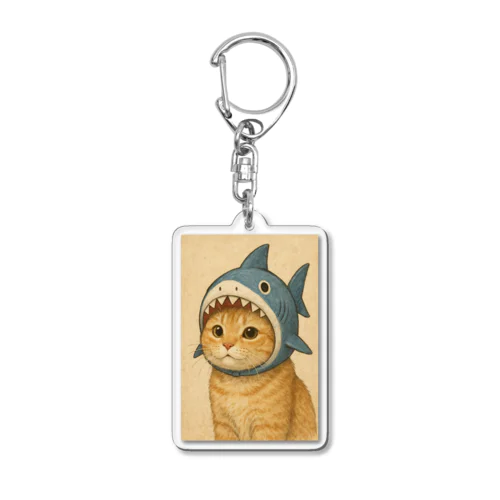 サメ猫 Acrylic Key Chain