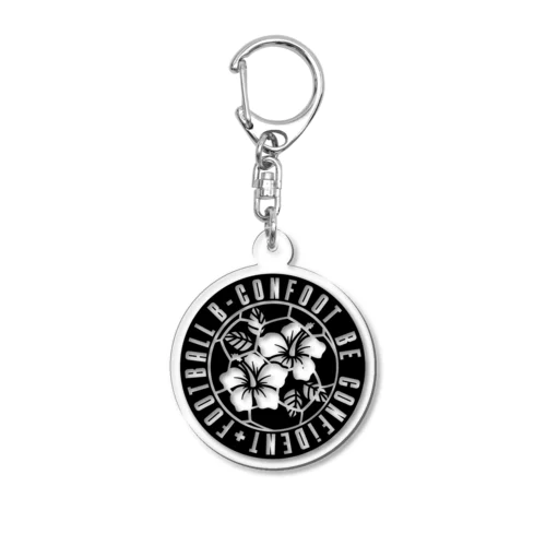 ハイビスカス（ブラックライン） Acrylic Key Chain