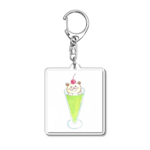 くまちゃんクリームソーダ Acrylic Key Chain