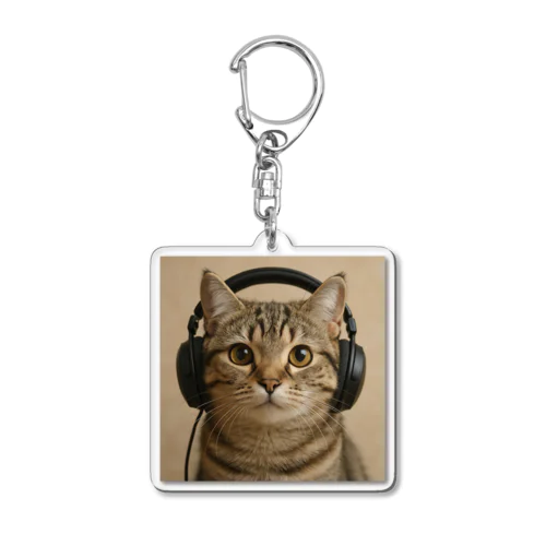 ヘッドフォンキャット Acrylic Key Chain