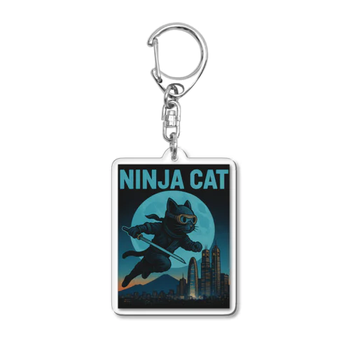 NINJA CAT（1）忍者猫 Acrylic Key Chain