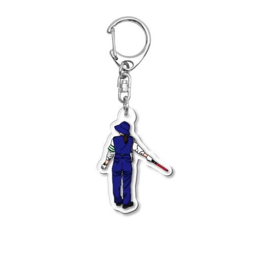 交通指導員（文字なし） Acrylic Key Chain