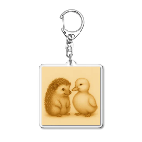 ハリネズミとアヒル05 Acrylic Key Chain
