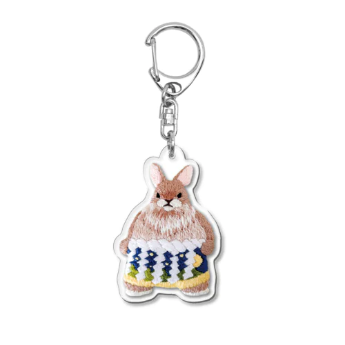 動物大相撲シリーズ・横綱うさノ山 Acrylic Key Chain
