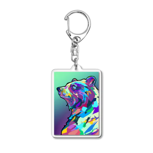 Color Slash Bear 未来を見る熊 Acrylic Key Chain