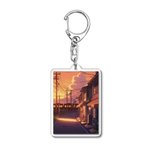 夕暮れの街並み Acrylic Key Chain