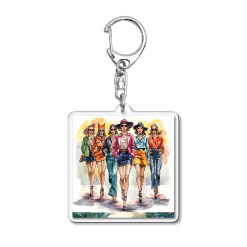 古着風 Acrylic Key Chain