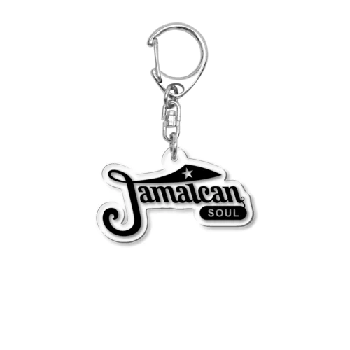 Jamaican Soul BLACK Acrylic Key Chain