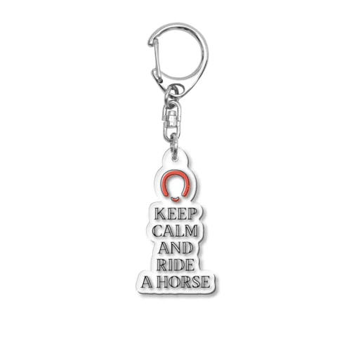 透過済Keep calm 蹄鉄、馬蹄 シリーズ2  Acrylic Key Chain