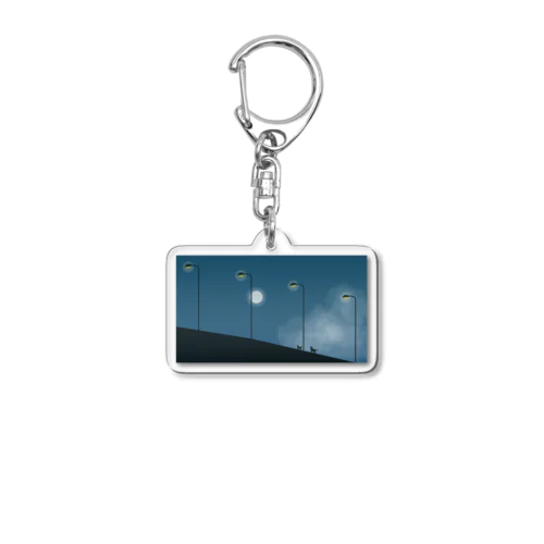 夜のお散歩 Acrylic Key Chain