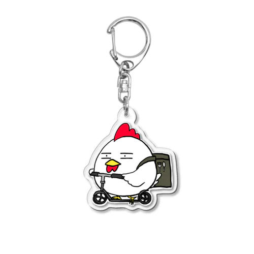 デリバリーするニワトリ Acrylic Key Chain