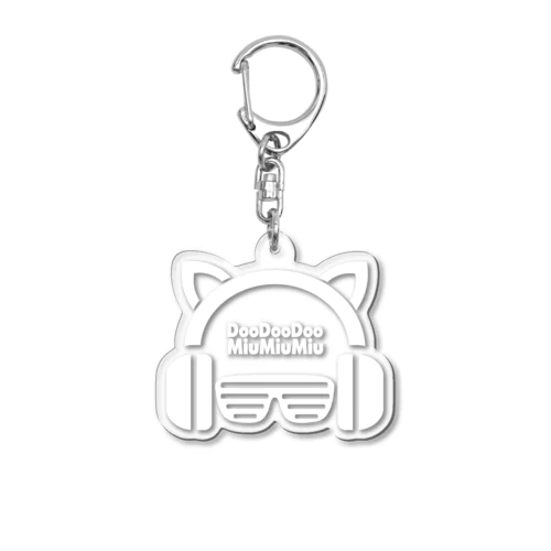 猫耳ヘッドフォン白ver. Acrylic Key Chain