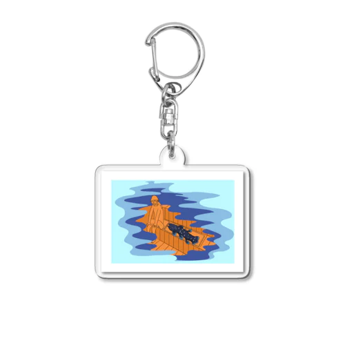 シーラカンスとサウナ Acrylic Key Chain